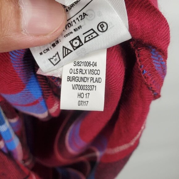 Old Navy The Classic Shirt Plaid Long Sleeve Knit Button Down Womens XL Multi - Picture 7 of 11